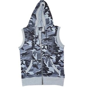 HERIZON Women’s Small Gray Camo Sleeveless Full Zip Hoodie